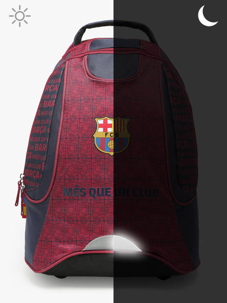 Rugzak Op Wieltjes 2 Compartimenten Fc barcelone Rood barca 223F204R ander zicht 5