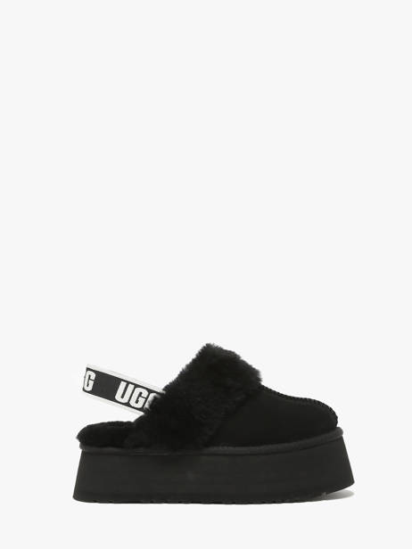 Slippers Met Riempjes Funkette Uit Leder Ugg Zwart women 1113474