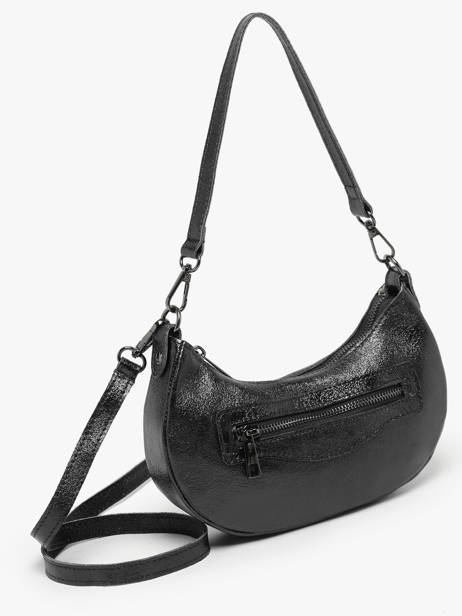 Schoudertas Nine Leder Milano Zwart nine NI24061 ander zicht 2