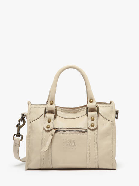 Cross Body Tas Cow Leder Basilic pepper Beige cow BCOW72