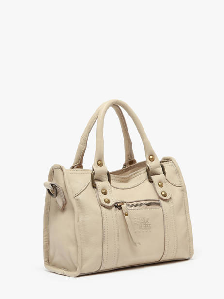 Cross Body Tas Cow Leder Basilic pepper Beige cow BCOW72 ander zicht 2