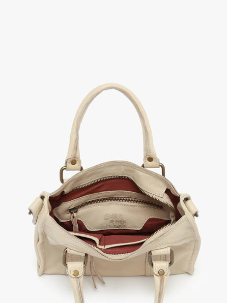 Cross Body Tas Cow Leder Basilic pepper Beige cow BCOW72 ander zicht 3