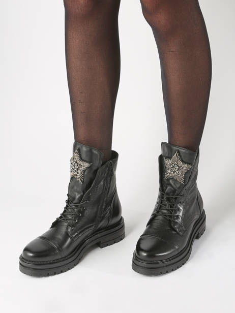 Enkellaarsjes Uit Leder Mjus Zwart women M77277 ander zicht 1