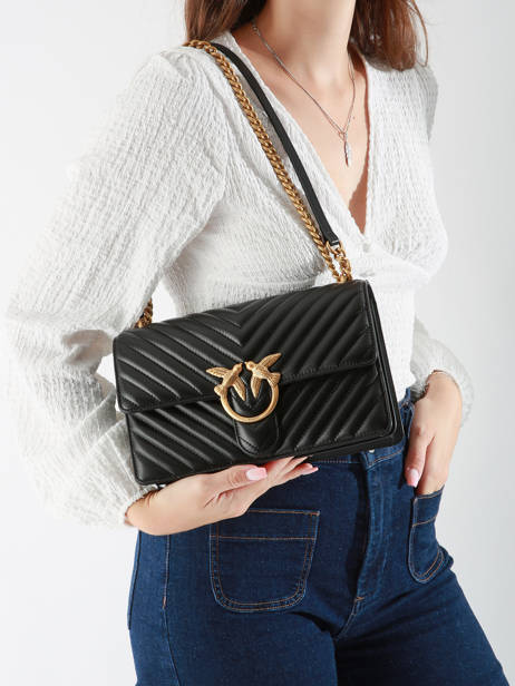 Cross Body Tas Love Bag Quilt Leder Pinko Zwart love bag quilt A0GK ander zicht 1