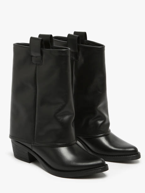 Santiago Laarzen Uit Leder We do Zwart women CO99905 ander zicht 2