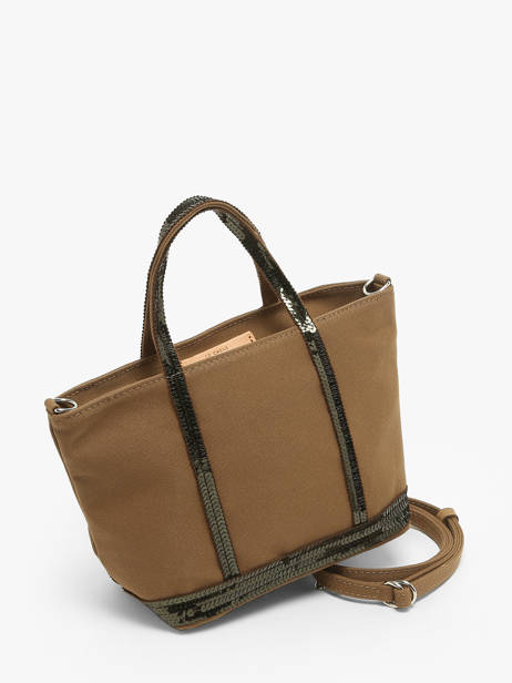 Cross Body Tas Baby Cabas Pailletten Vanessa bruno Bruin cabas 1V40410 ander zicht 2