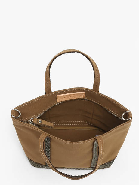 Cross Body Tas Baby Cabas Pailletten Vanessa bruno Bruin cabas 1V40410 ander zicht 3