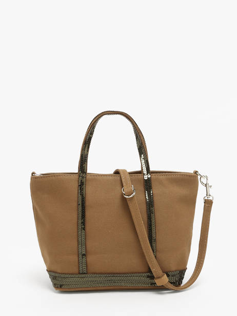 Cross Body Tas Baby Cabas Pailletten Vanessa bruno Bruin cabas 1V40410 ander zicht 4