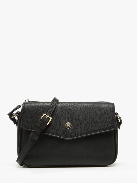 Cross Body Tas Luna Leder Hexagona Zwart luna 6820083