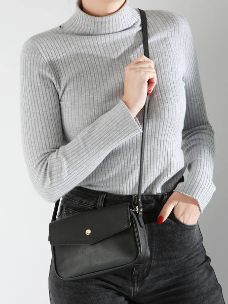 Cross Body Tas Luna Leder Hexagona Zwart luna 6820083 ander zicht 1