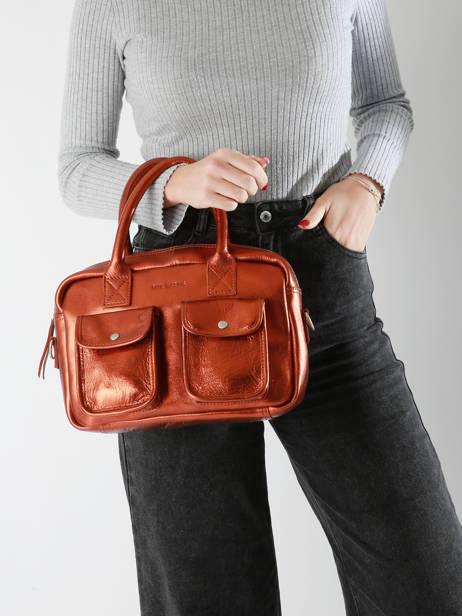 Cross Body Tas Le Dandy S Ginger Leder Paul marius Oranje ginger DANDSGIN ander zicht 1