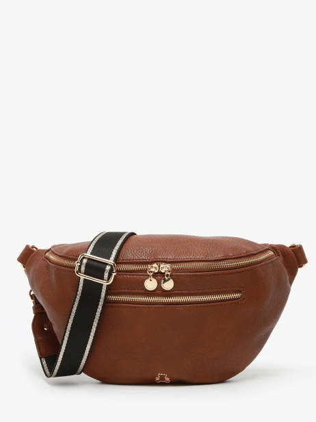 Heuptasje Lulu castagnette Bruin zip VICK