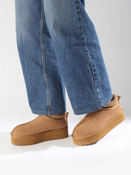 Enkellaarsjes Eggy Platform Colors of california Bruin women CYWPLA09 ander zicht 1