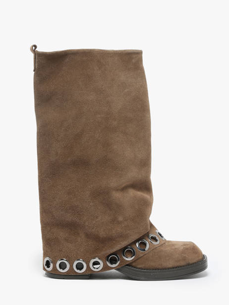 Laarzen Uit Leder N°6 Beige women GE5