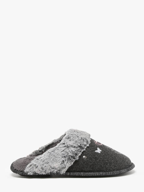 Pantoffels Isotoner Grijs women 97418 ander zicht 3