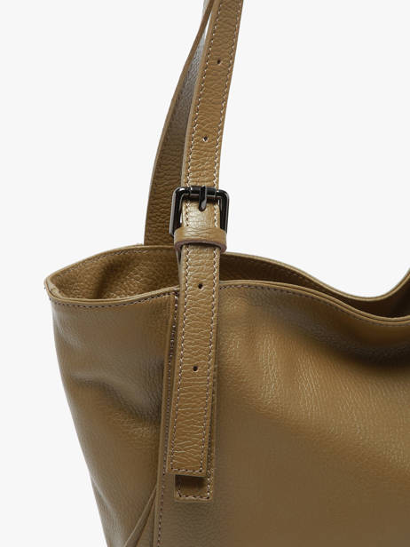 Schoudertas Caviar Leder Milano Groen caviar CA24065 ander zicht 2
