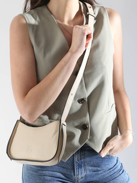 Cross Body Tas Foudre Leder Etrier Beige foudre EFOD089S ander zicht 1