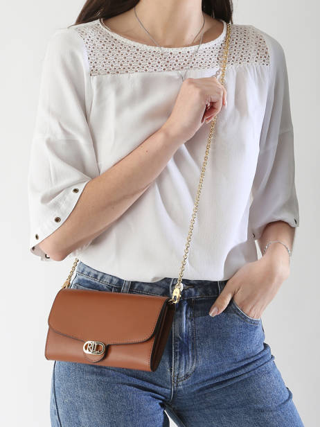 Cross Body Tas Adair Leder Lauren ralph lauren Bruin adair 32964152 ander zicht 1