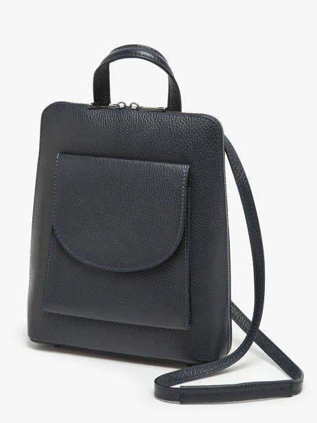 Rugzak /schoudertas Milano Blauw caviar CA240615 ander zicht 2