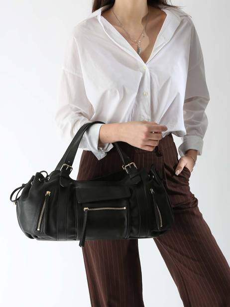 Schoudertas Icone Leder Gerard darel Zwart icone DBS30410 ander zicht 1