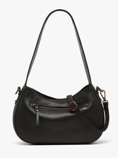 Schoudertas Strappy Leder Basilic pepper Zwart strappy BSTR02 ander zicht 4