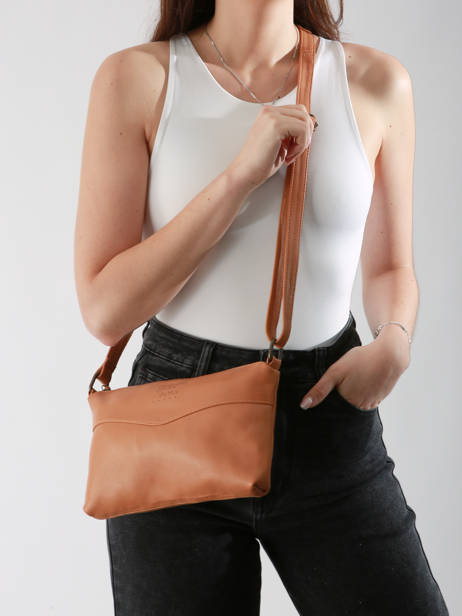 Cross Body Tas Cow Leder Basilic pepper Bruin cow BCOW68 ander zicht 1