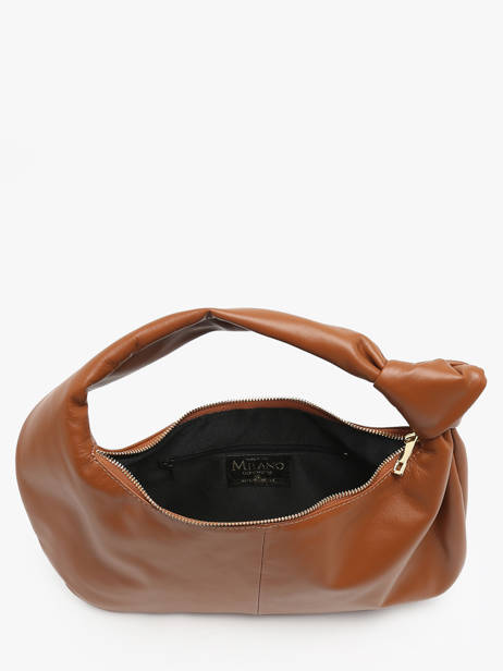 Schoudertas Sauvage Leder Milano Bruin sauvage SA24114 ander zicht 3
