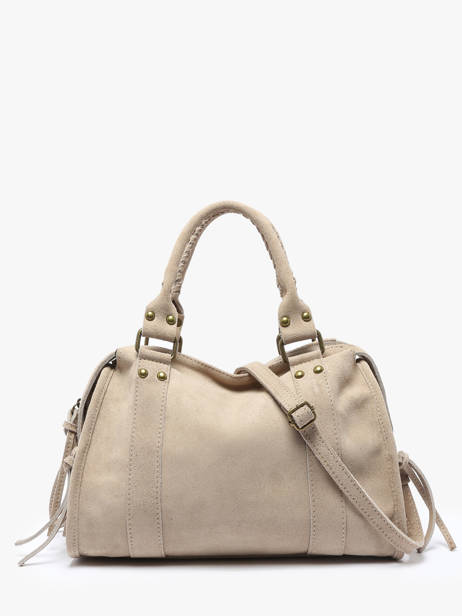 Schoudertas Velvet Leder Milano Beige velvet VE24094 ander zicht 4