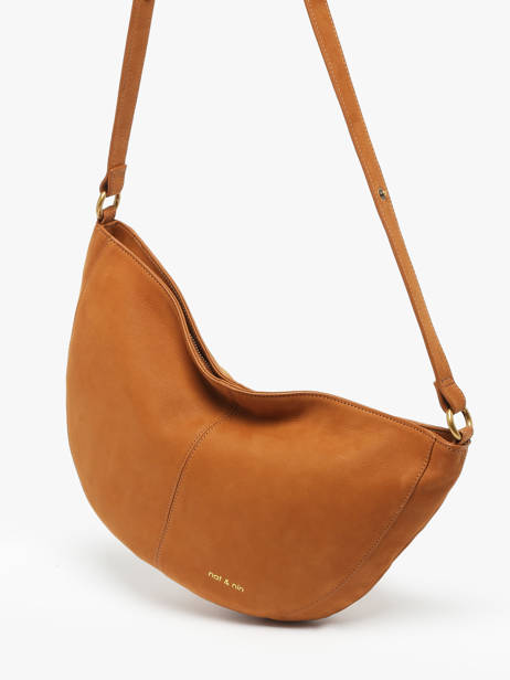 Cross Body Tas Vintage Leder Nat et nin Bruin vintage RODEO ander zicht 2