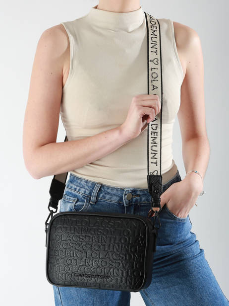 Cross Body Tas Logo Lola casademunt Zwart logo 65 ander zicht 1