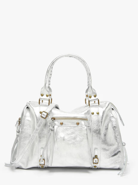 Schoudertas A4 Formaat Nine Leder Milano Zilver nine NI24093