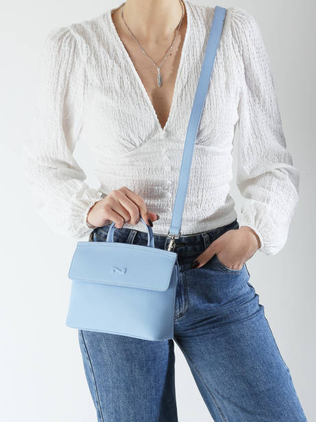 Cross Body Tas Calie Leder Nathan baume Blauw nathan 19 ander zicht 1