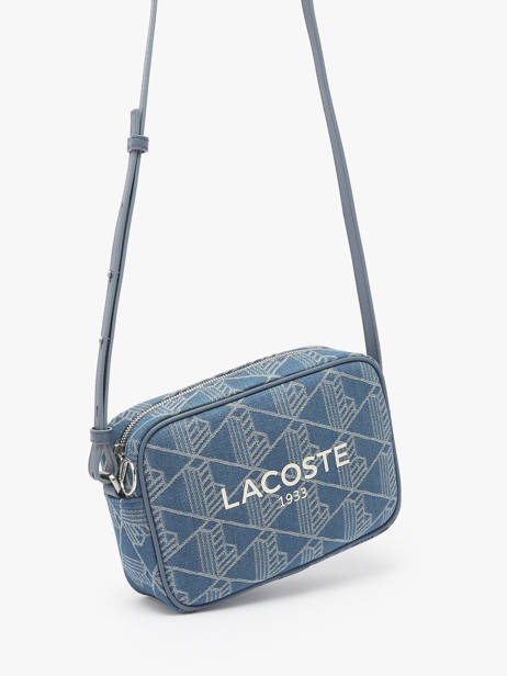 Cross Body Tas Heritage Jacquard Katoen Lacoste Blauw heritage jacquard NF5007HK ander zicht 2