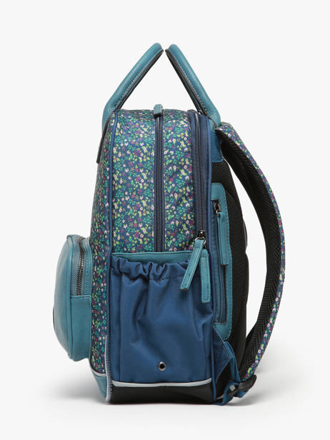 Rugzak 2 Compartimenten Cameleon Blauw vintage fantasy PBVGSD37 ander zicht 2
