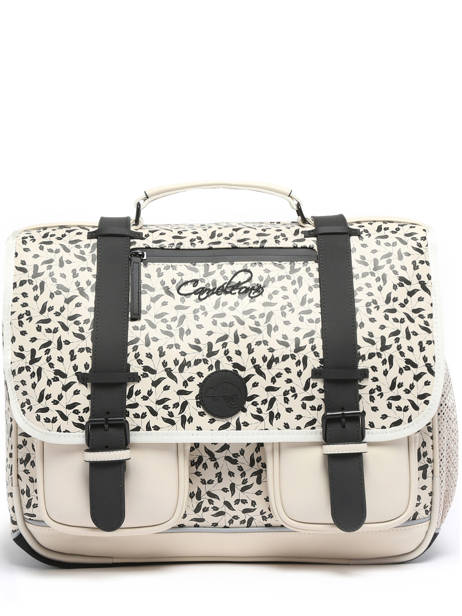Boekentas 3 Compartimenten Cameleon Beige vintage north PBVWCA41 ander zicht 7