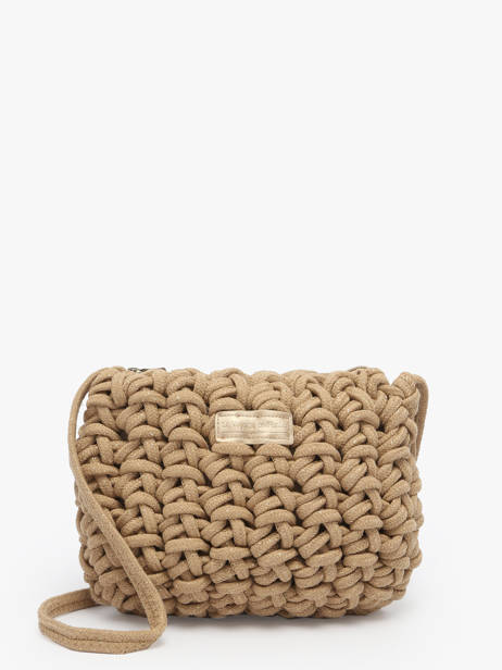 Cross Body Tas Crochet Le voyage en panier Beige crochet PM854