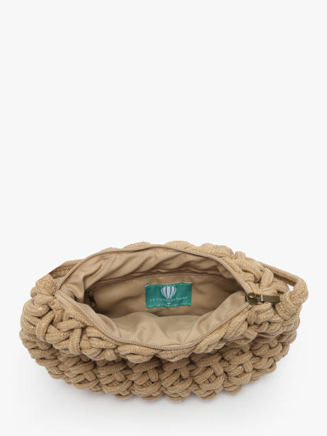 Cross Body Tas Crochet Le voyage en panier Beige crochet PM854 ander zicht 3
