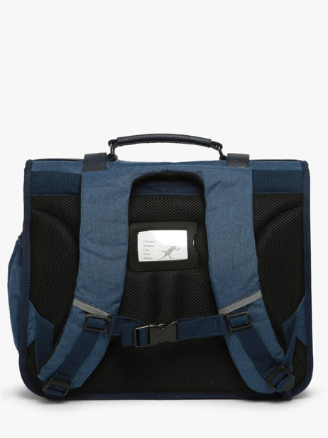 Boekentas 3 Compartimenten Cameleon Blauw vintage color VIC-CA41 ander zicht 4