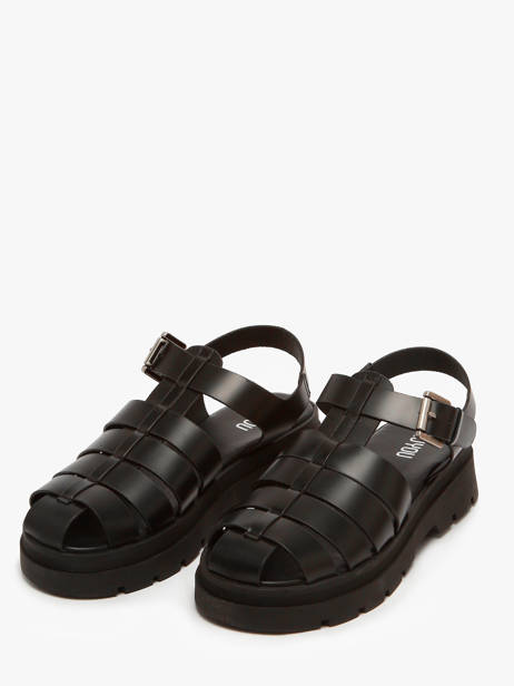 Sandalen Tate Uit Leder Nuyou Zwart women 37125 ander zicht 1
