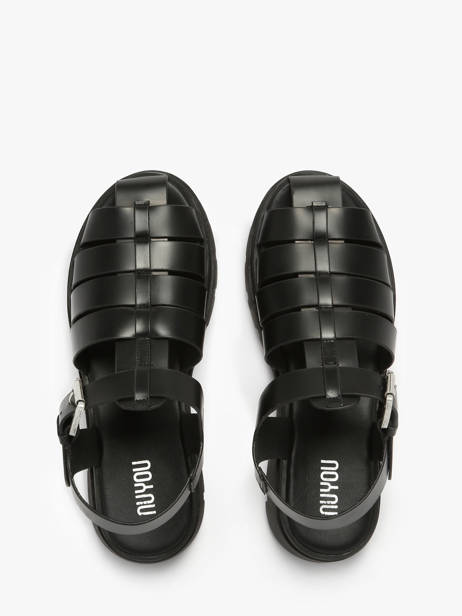 Sandalen Tate Uit Leder Nuyou Zwart women 37125 ander zicht 3