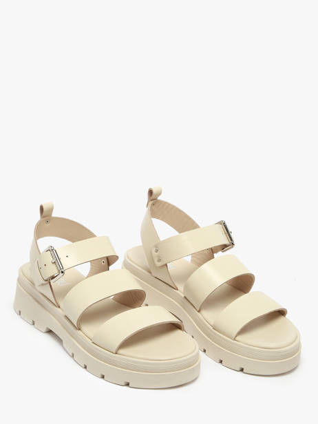 Sandalen Uit Leder Nuyou Beige women 37103 ander zicht 1
