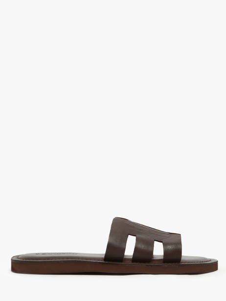 Slippers Uit Leder Les tropeziennes Bruin men EMIA