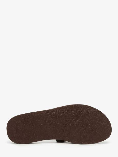 Slippers Uit Leder Les tropeziennes Bruin men EMIA ander zicht 4