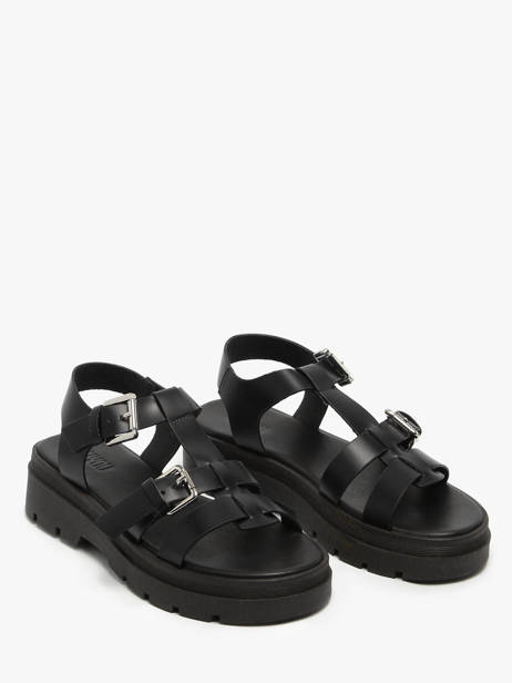 Sandalen Teresa Uit Leder Nuyou Zwart women 37121 ander zicht 1
