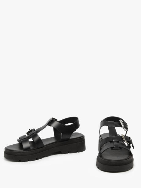 Sandalen Teresa Uit Leder Nuyou Zwart women 37121 ander zicht 2