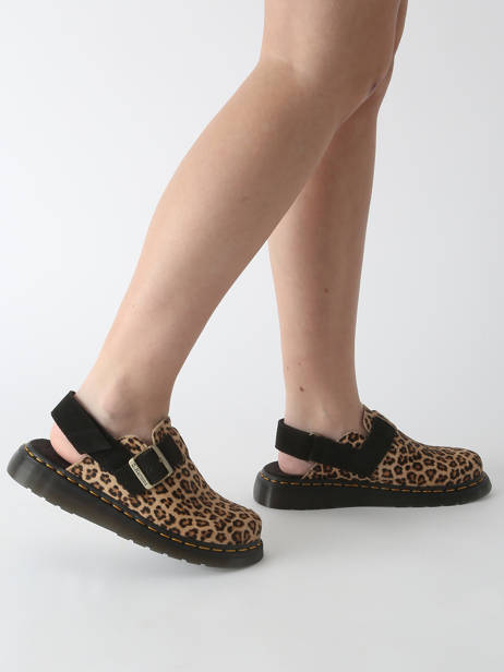 Slippers Uit Leder Dr martens Zwart women 41088200 ander zicht 1