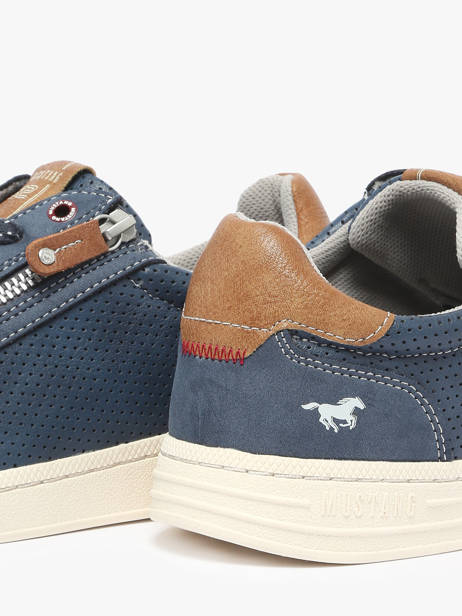 Sneakers Mustang Blauw men 4204304 ander zicht 3