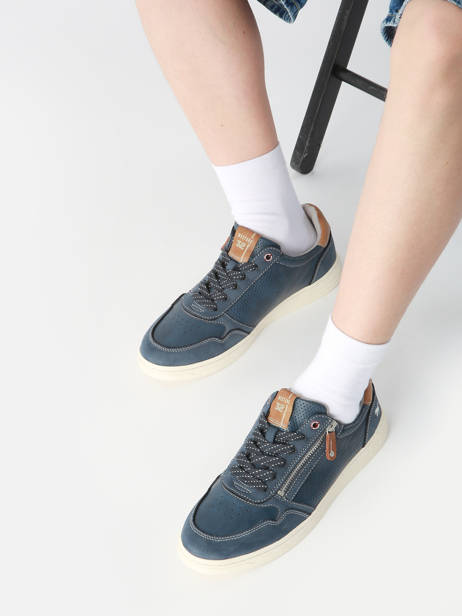 Sneakers Mustang Blauw men 4204304 ander zicht 1