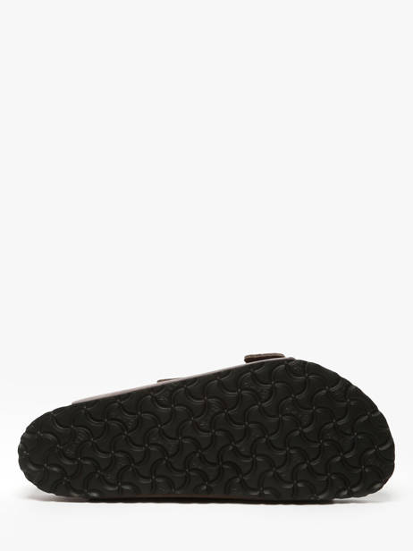 Slippers Arizona Concrete Gray Uit Leder Birkenstock Grijs men 1029159 ander zicht 4