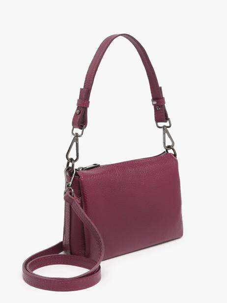 Cross Body Tas Caviar Leder Milano Rood caviar CA25065 ander zicht 1